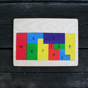 Arithmetic wooden puzzle