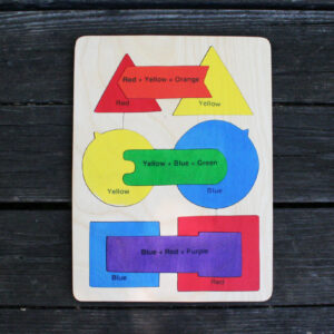 Colors and shapes wooden puzzle