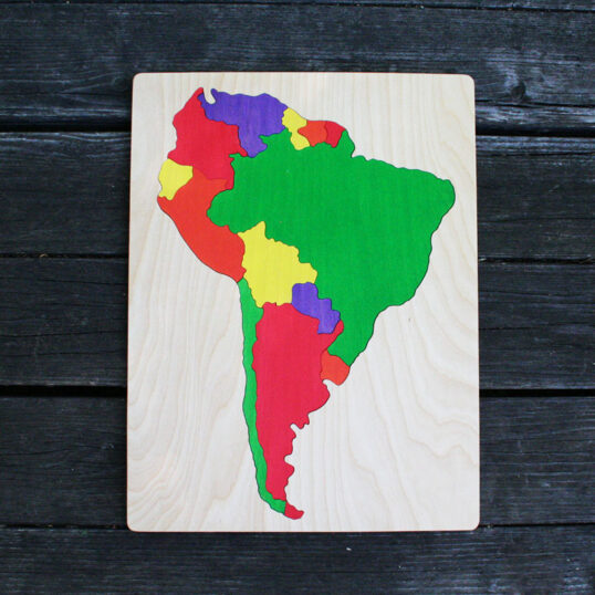 South America wooden puzzle